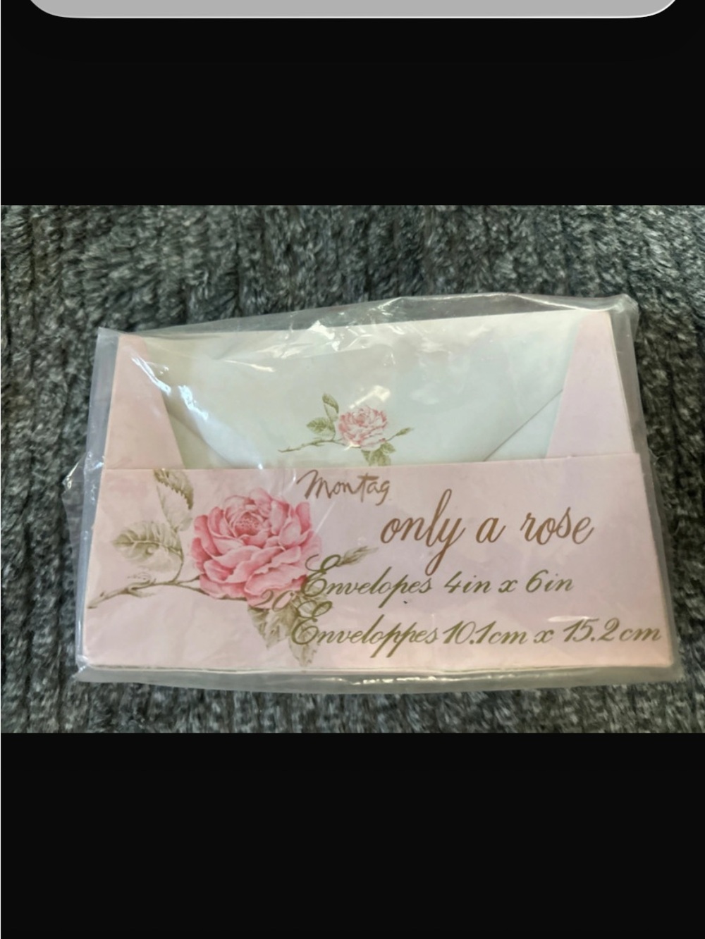 MONTAG (MEAD) 1979 Vintage ‘Only a Rose’ Pink Floral Envelopes – New Old Stock